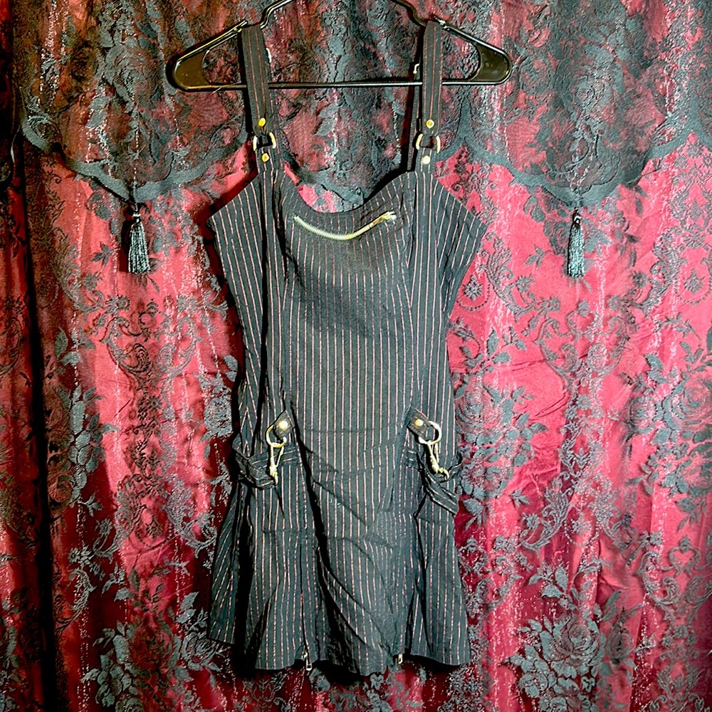 Early 2000’s, Lip Service pinstripe bondage dress